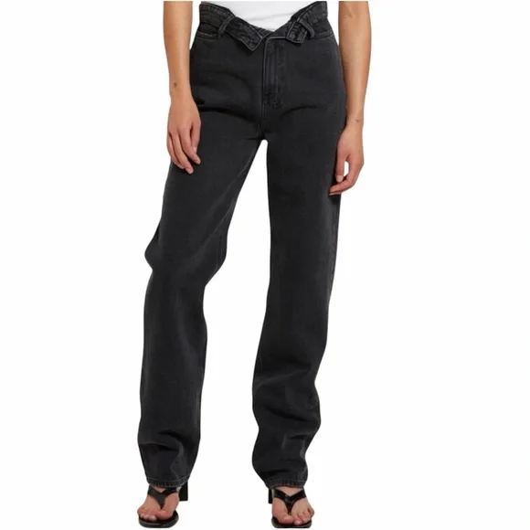 Ksubi Undone Playback Navanas Jeans Size 32 Black Baggy Wide Leg Rebel Denim - Picture 3 of 9